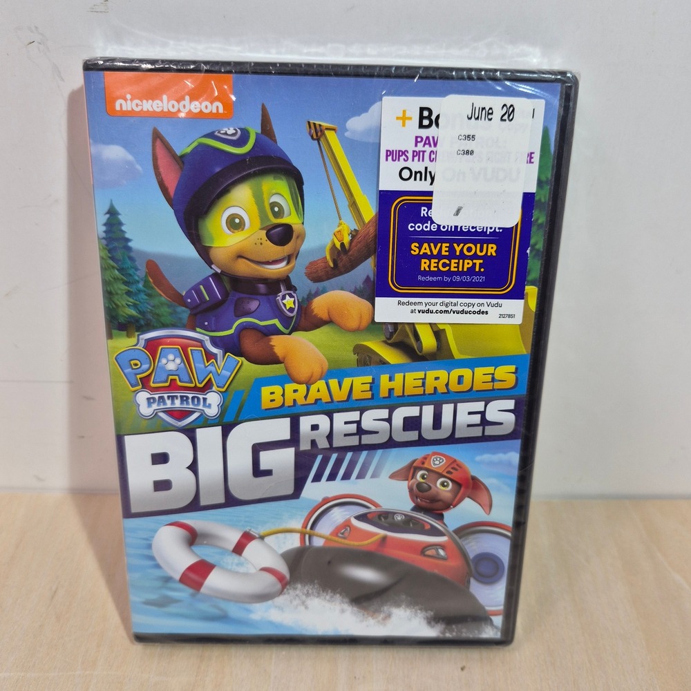 Paw Patrol Brave Heroes Big Rescues DVD Nickelodeon Kids Movie‎ New Sealed
